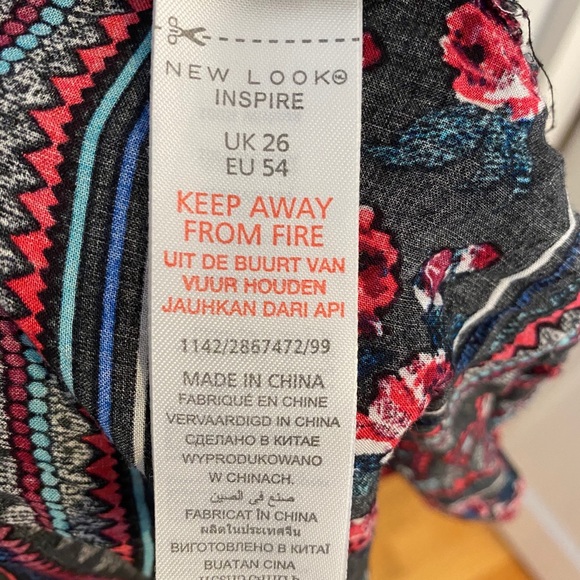 New Look Strapless Pink and Black Floral Maxi - Picture 6 of 7